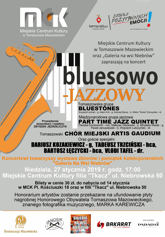 Zaproszenie na koncert bluesowo-jazzowy