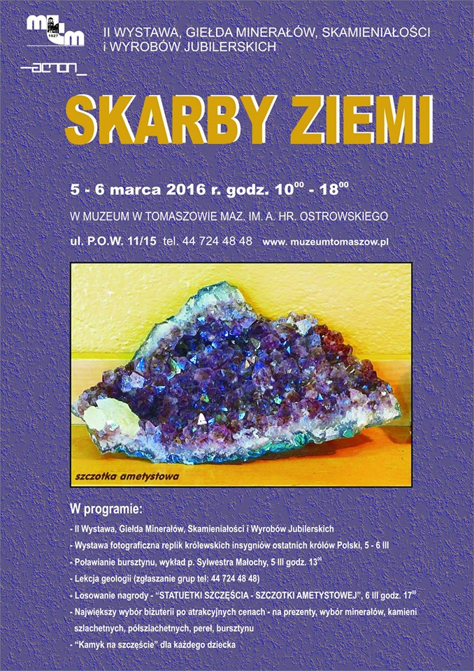 Plakat wystawy minerałów 