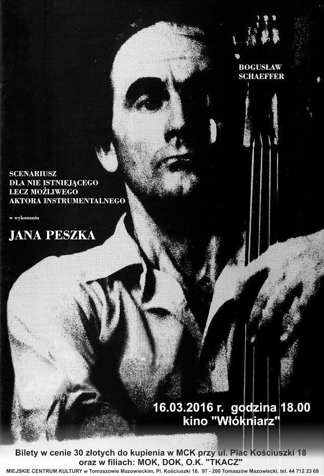Plakat monodramu Jana Peszka
