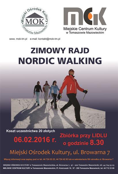 Plakat Zimowego Rajdu Nordic Walking