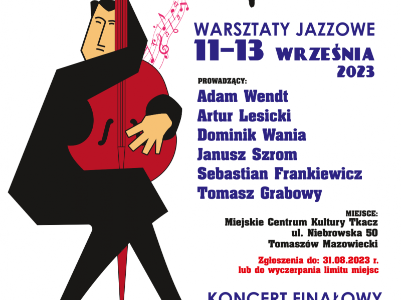 Na zdjęciu plakat warszytatów Love Polish Jazz festival> Na plakacie logo Festiwalu oraz informacja tekstowa