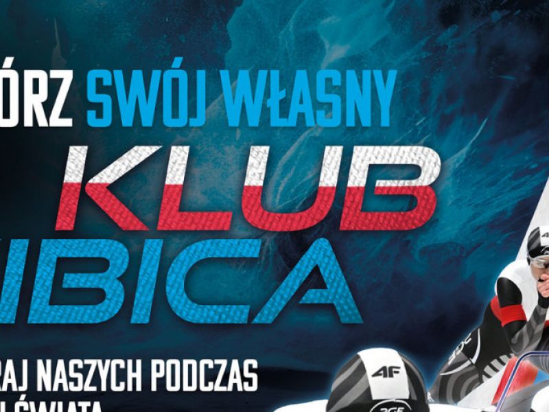 Na zdjęciu baner Klubu Kibica na Puchar Świata w Arenie Lodowej
