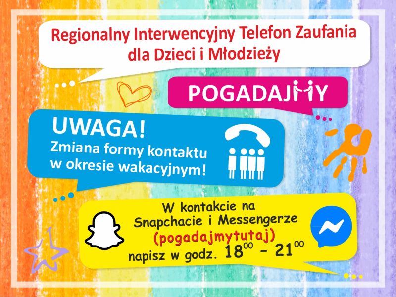 Na zdjęciu baner Regionalnego Telefonu Zaufania informujący o zmianie jego funkcjonowania
