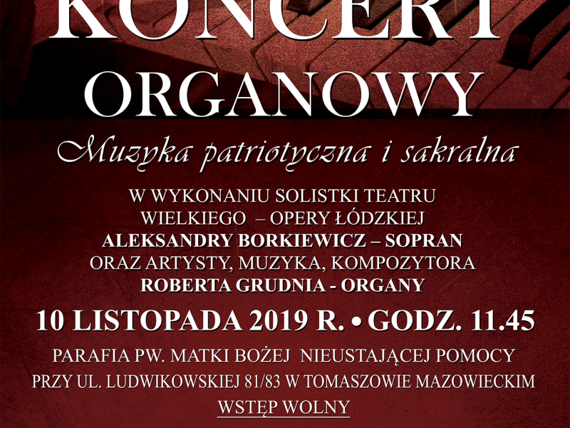 Koncert organowy w parafii na Ludwikowie 