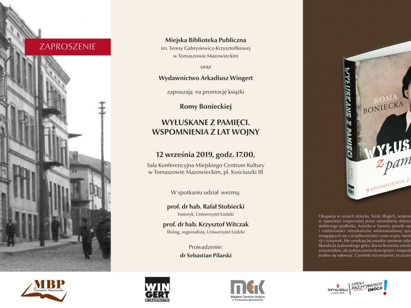 Miejska Biblioteka Publiczna zaprasza na promocję książki Romy Bonieckiej 