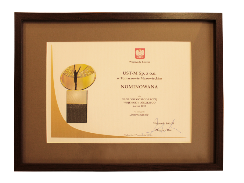 certyfikat, Nagroda Gospodarcza Wojewody Łódzkiego, nominacje