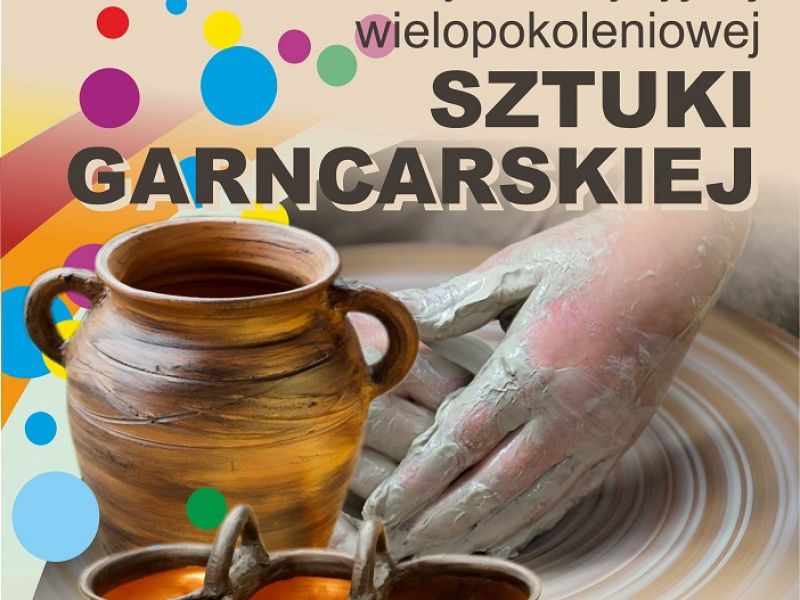 plakat promujący warsztaty sztuki garncarskiej