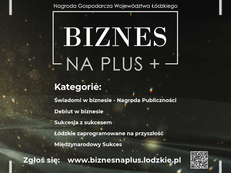 Na zdjęciu baner Nagrody Gospodarcza Województwa Łodzkiego 