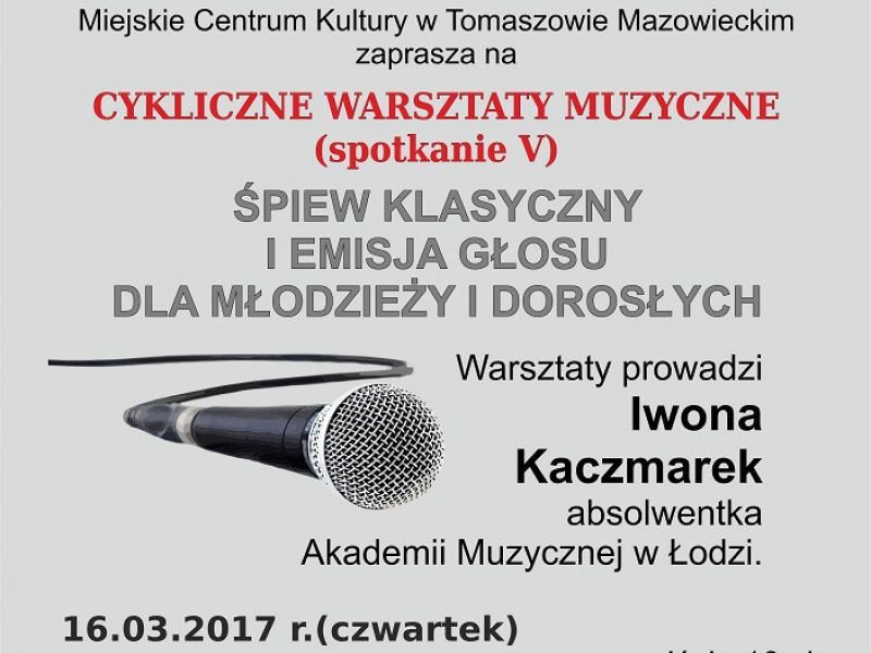Warsztaty Muzyczne z Iwoną Kaczmarek