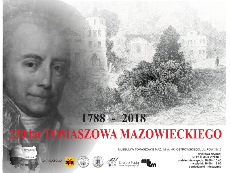 plakat, 230 lat Tomaszowa Mazowieckiego