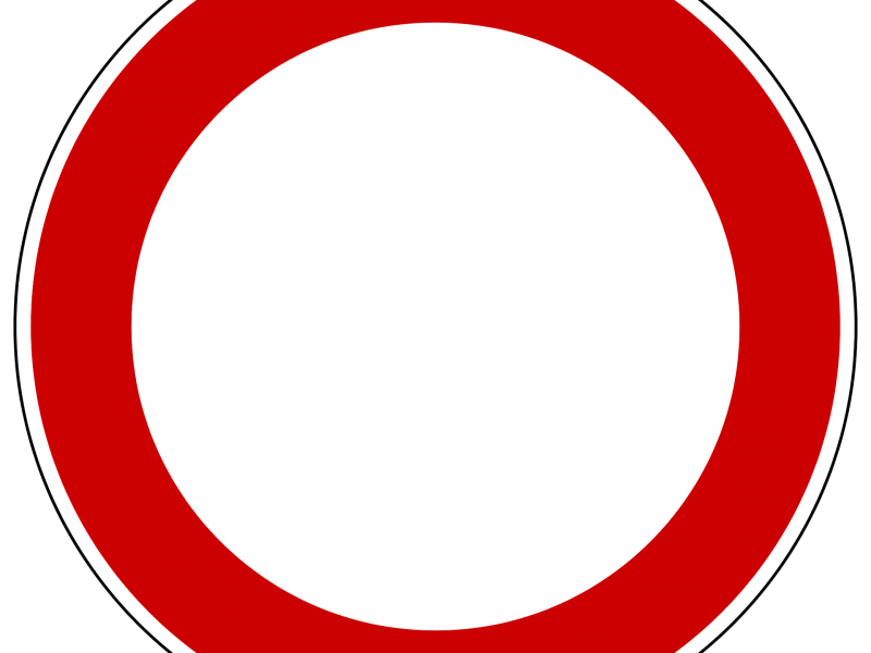 Na zdjęciu grafika znaku zakaz ruchu