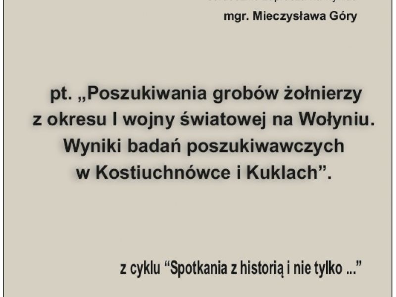 Wykład Mieczysława Góry w Muzeum  
